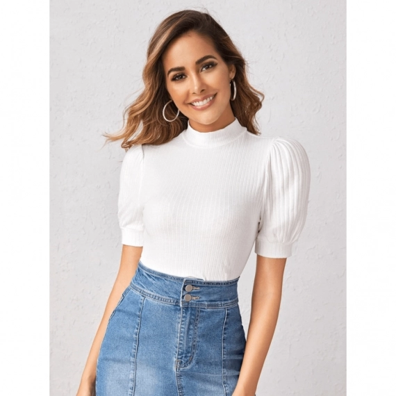 Blusa branca Canelada