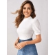Blusa branca Canelada