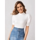 Blusa branca Canelada